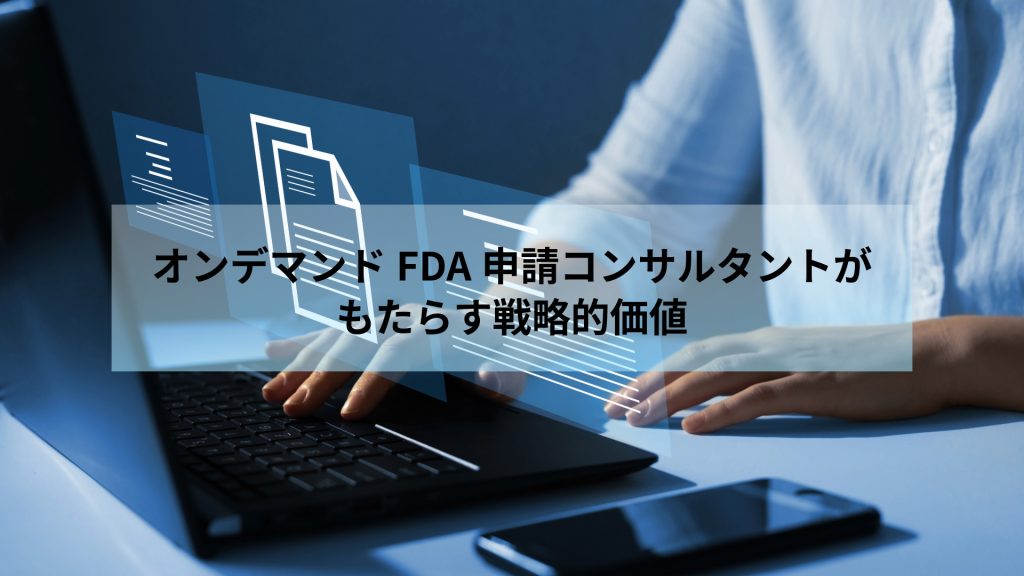 strategic value of on-demand FDA application consulting